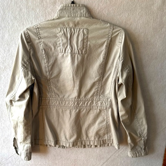 Eddie Bauer Button Front Shirt Jacket Women’s Petite Size M 100% Cotton Snaps - Picture 2 of 8